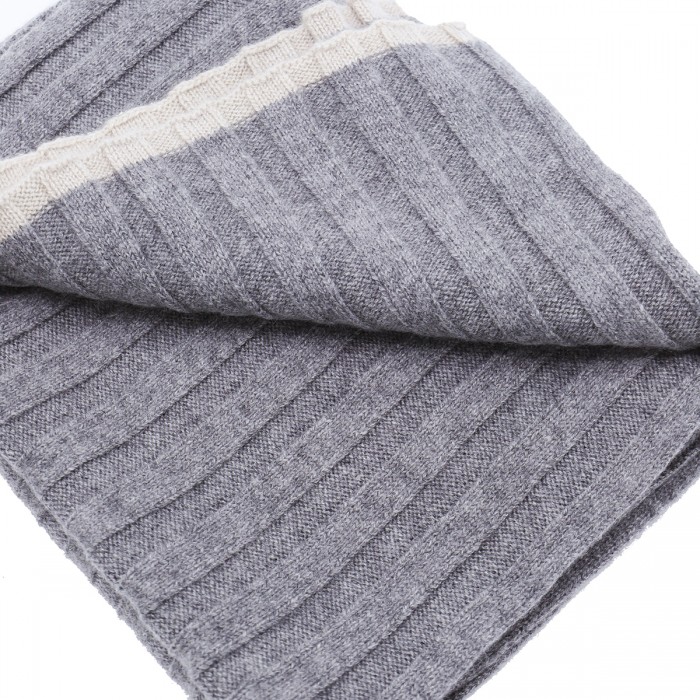 GREY CASHMERE SCARF 2