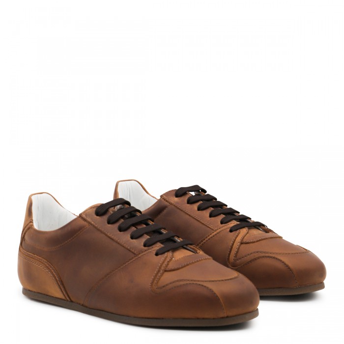 BROWN LEATHER SNEAKERS 2