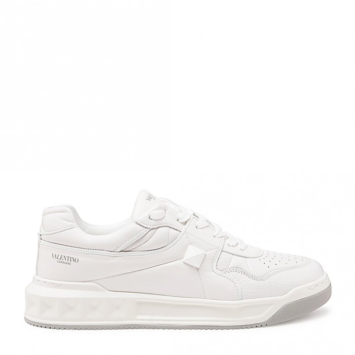 WHITE LEATHER LOW TOP ONE...