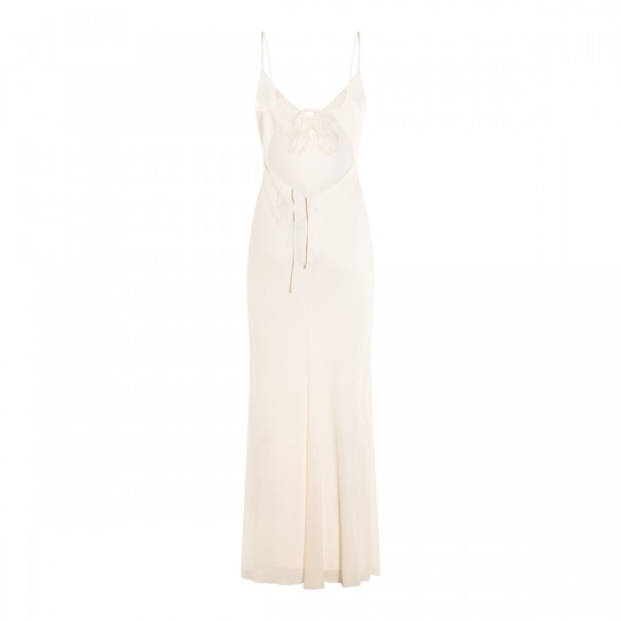 WHITE VISCOSE MAXI DRESS 2