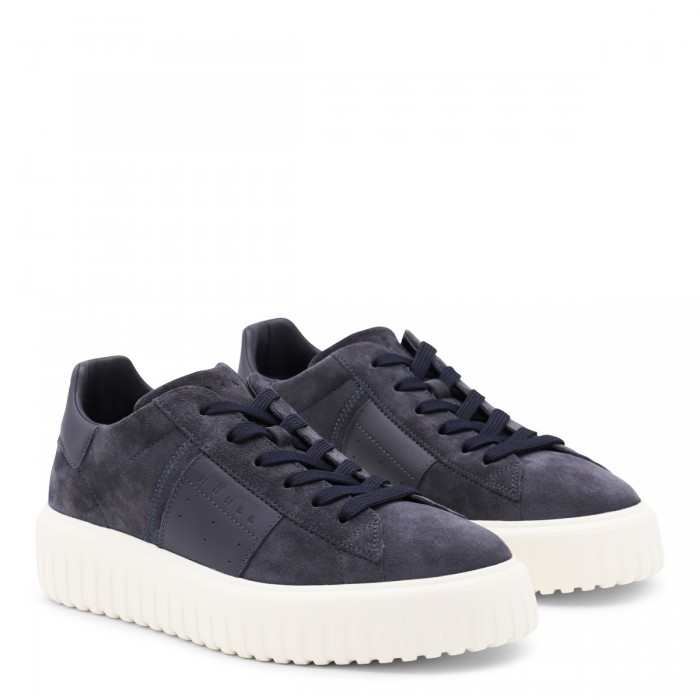 BLUE LEATHER SNEAKERS 2