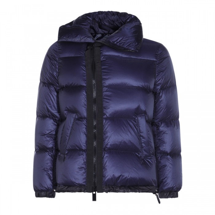 DARK BLUE NYLON DOWN JACKET