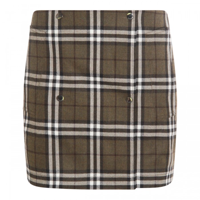 BROWN WOOL SKIRT