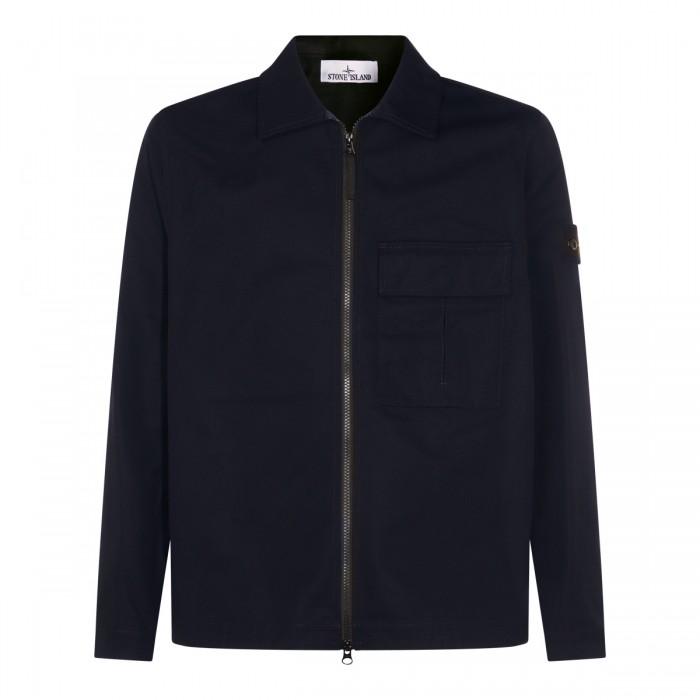 DARK BLUE COTTON CASUAL JACKET