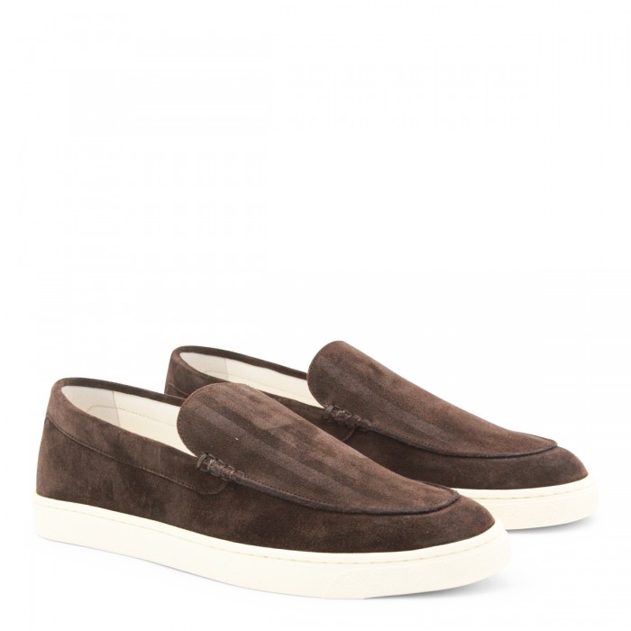 DARK BROWN LEATHER LOAFERS 2
