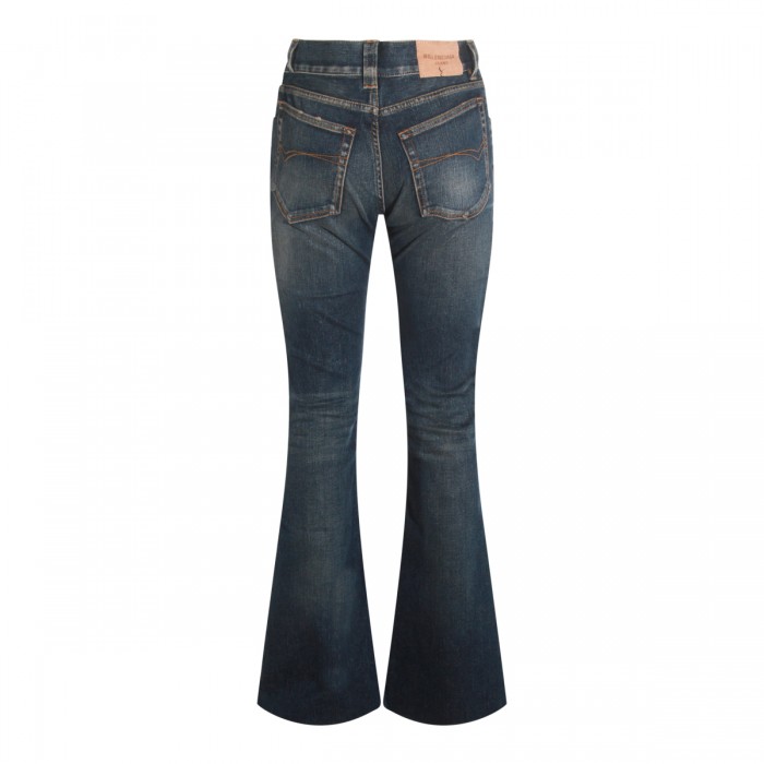 BLUE COTTON BOOTCUT JEANS 2