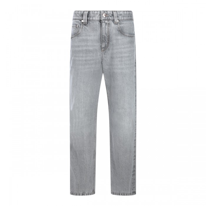 GREY COTTON DENIM JEANS