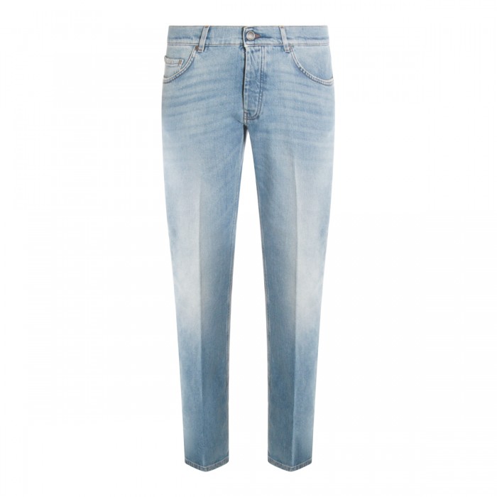 LIGHT BLUE COTTON DENIM JEANS