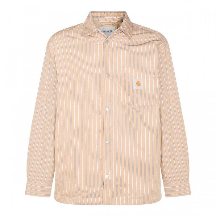 BEIGE COTTON CASUAL JACKET
