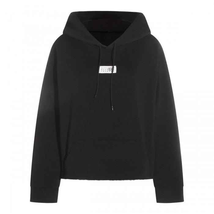 BLACK COTTON SWEATSHIRT