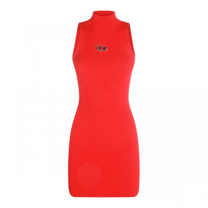 RED VISCOSE MINI DRESS