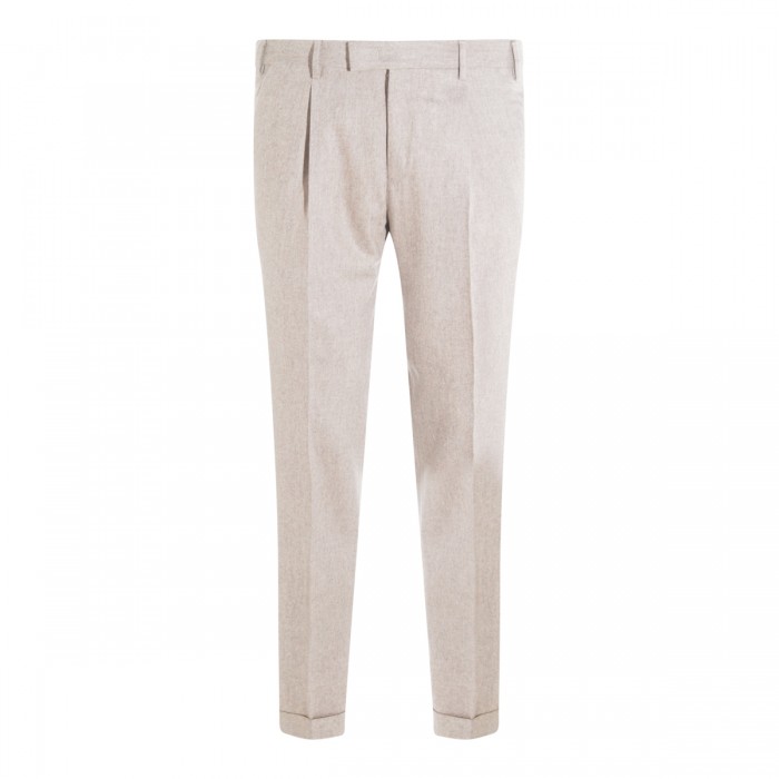 BEIGE WOOL PANTS
