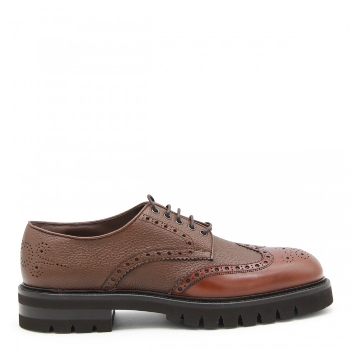 BROWN LEATHER LACE UP SHOES