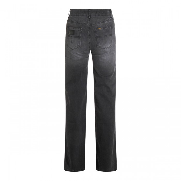 BLACK COTTON DENIM JEANS 2