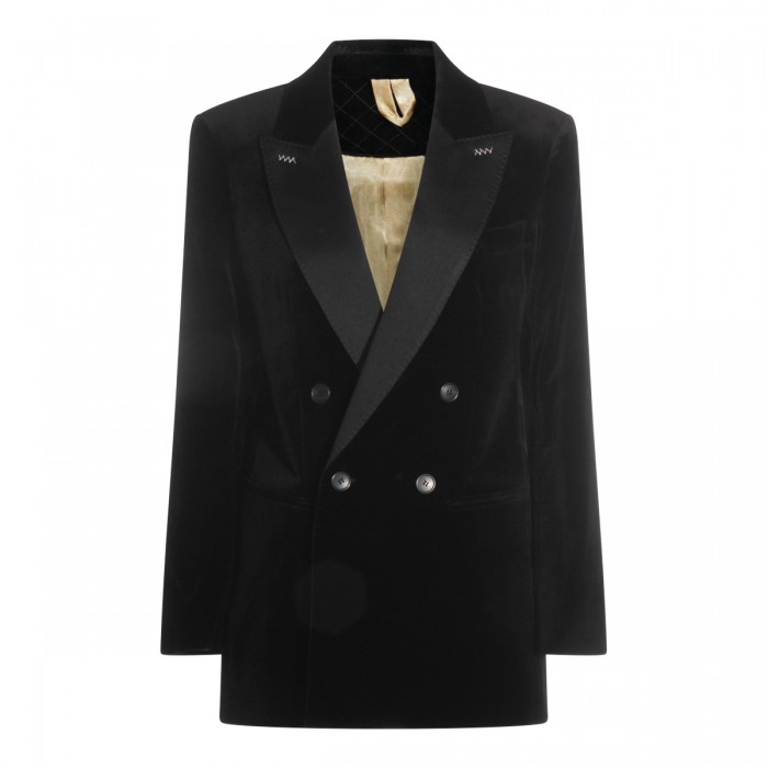 BLACK COTTON ORARIO BLAZER