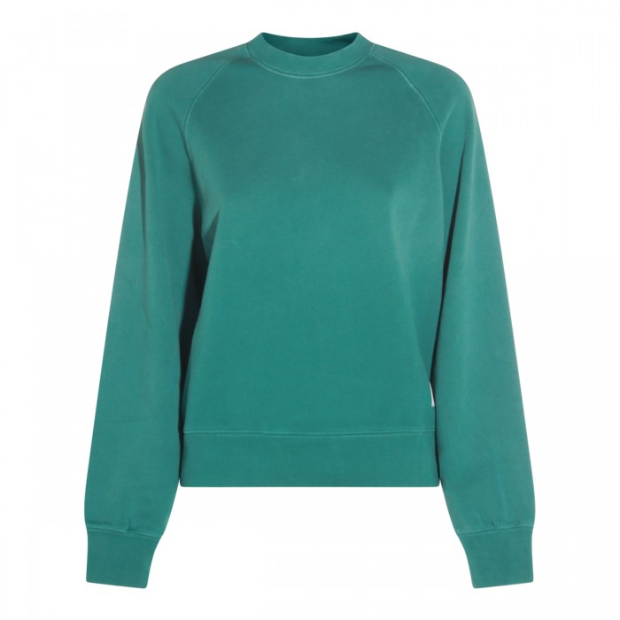 DARK GREEN COTTON SWEATSHIRT