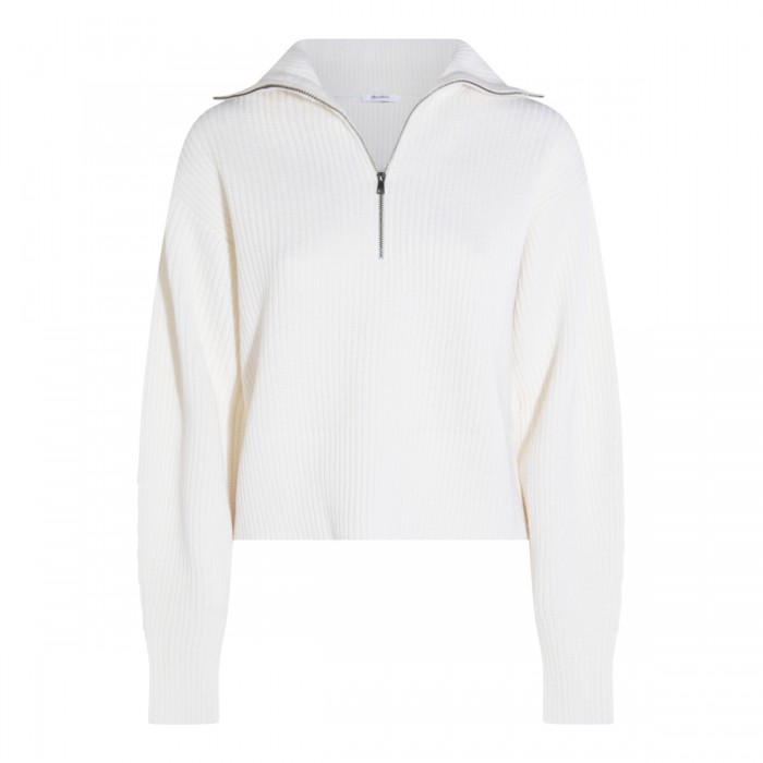 WHITE WOOL NADAR KNITWEAR