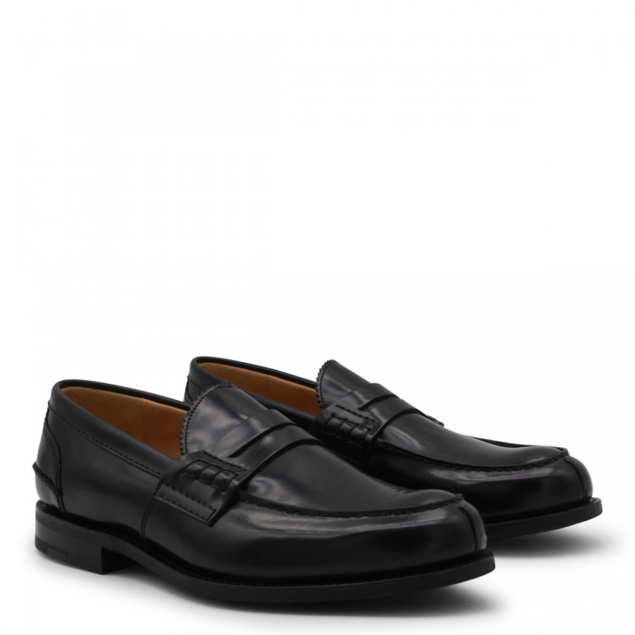 BLACK LEATHER LOAFERS 2