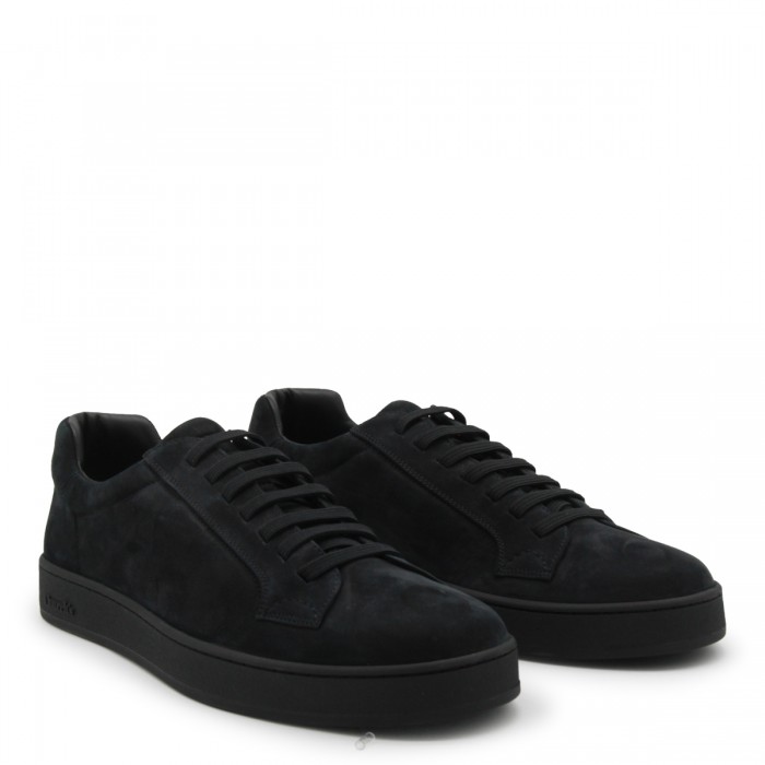 BLACK LEATHER LUDLOW SNEAKERS 2