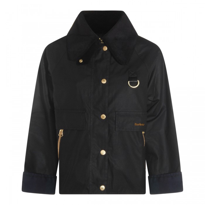 BLACK COTTON CASUAL JACKET