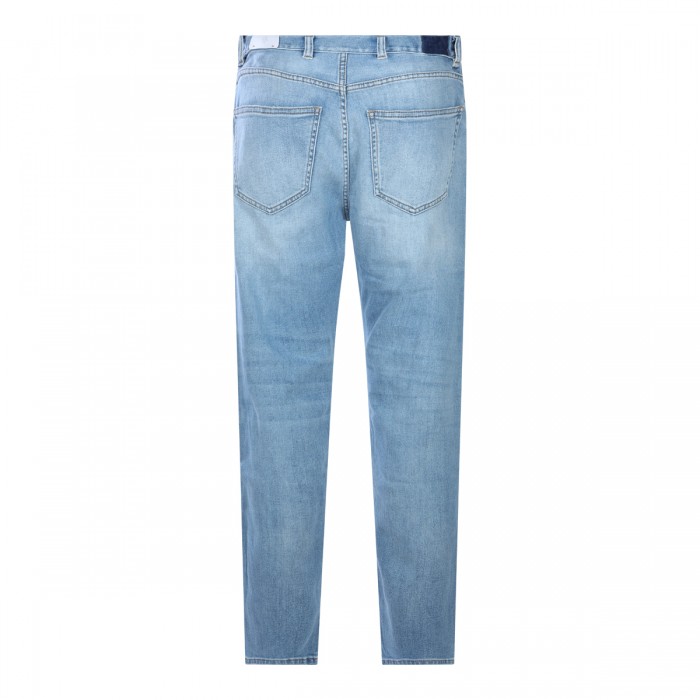 LIGHT BLUE COTTON DENIM JEANS 2