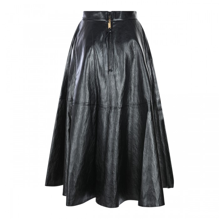 BLACK VISCOSE SKIRT