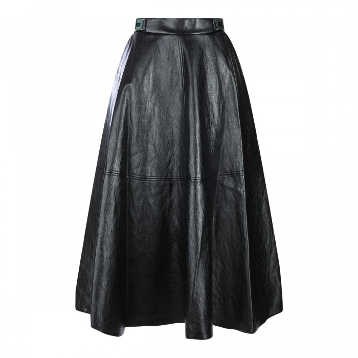 BLACK VISCOSE SKIRT 2