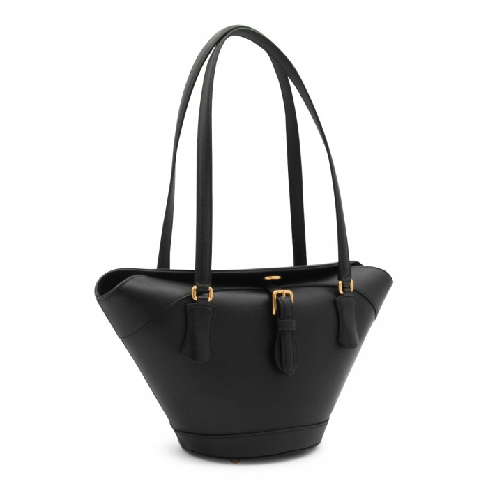 BLACK LEATHER SATCHEL 2
