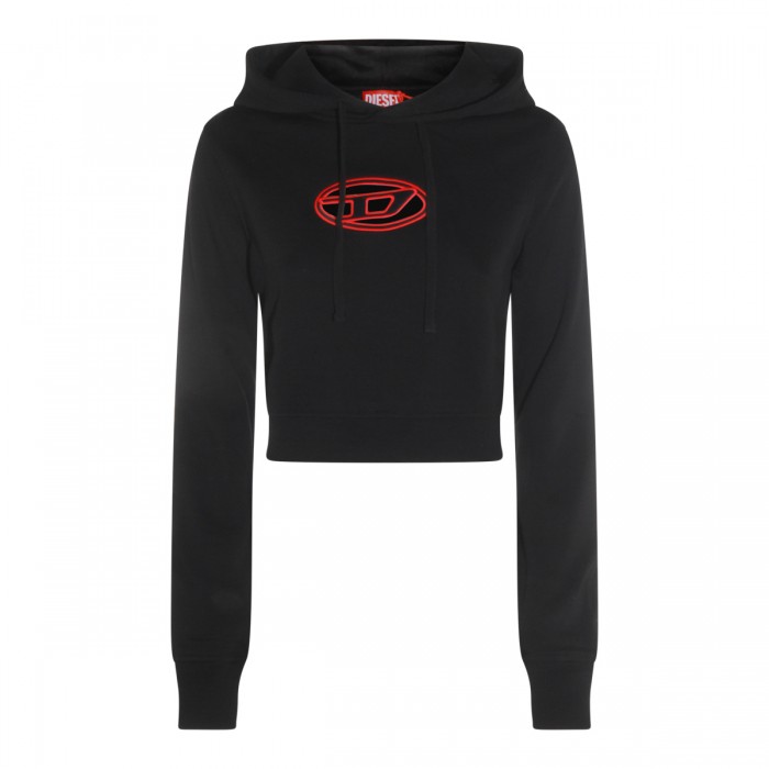 BLACK COTTON SWEATSHIRT