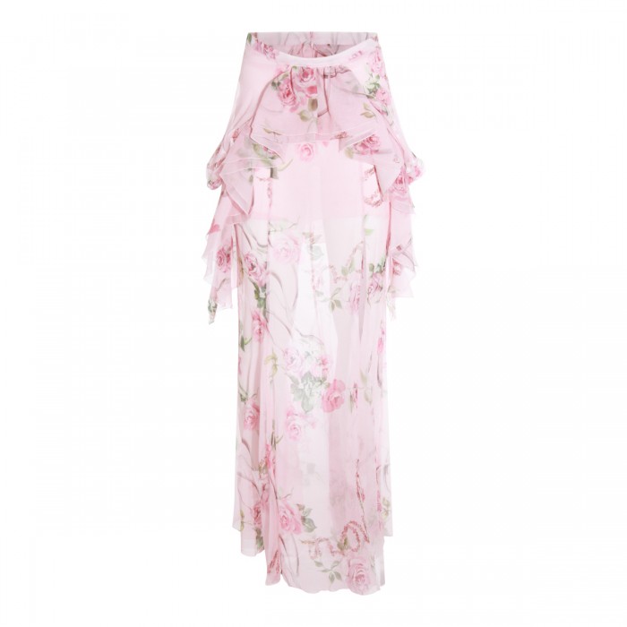 PINK SILK SKIRT