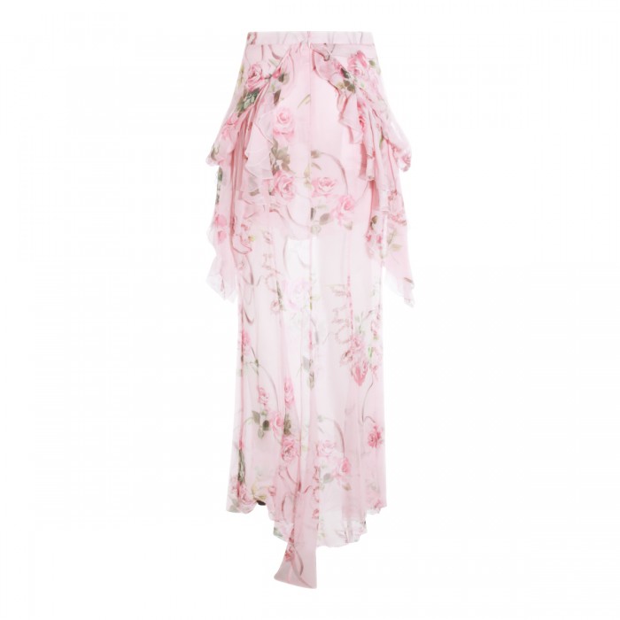 PINK SILK SKIRT 2