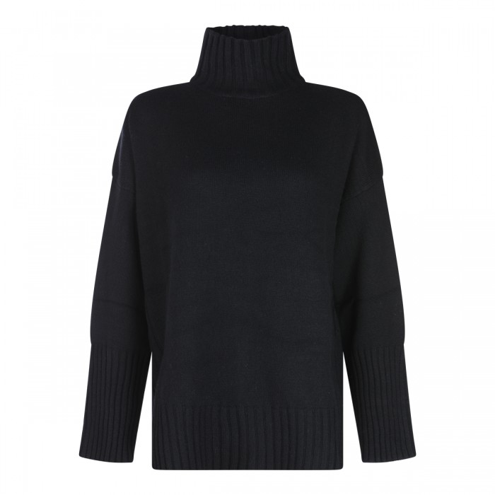 BLACK WOOL KNITWEAR
