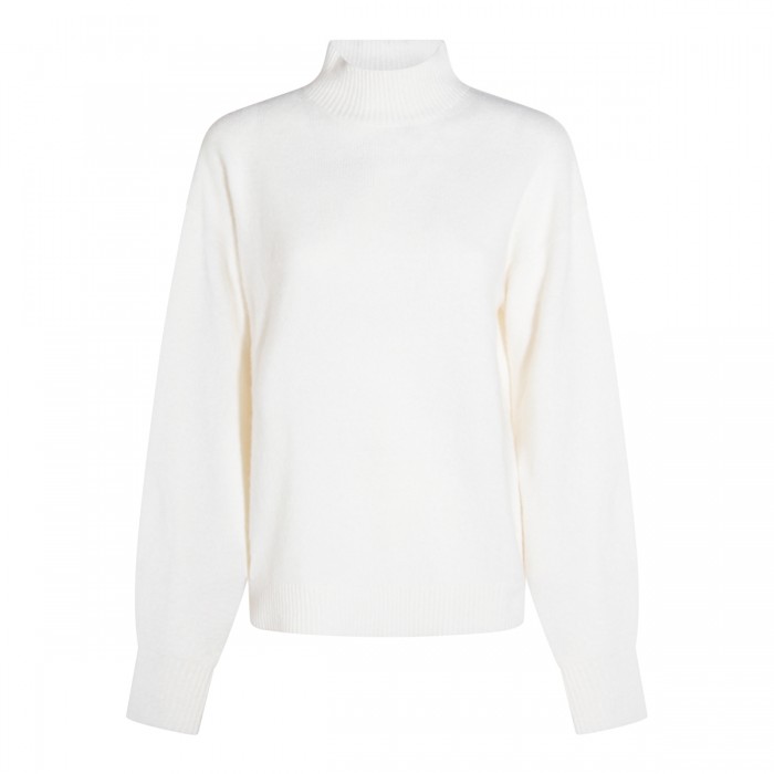WHITE WOOL KNITWEAR