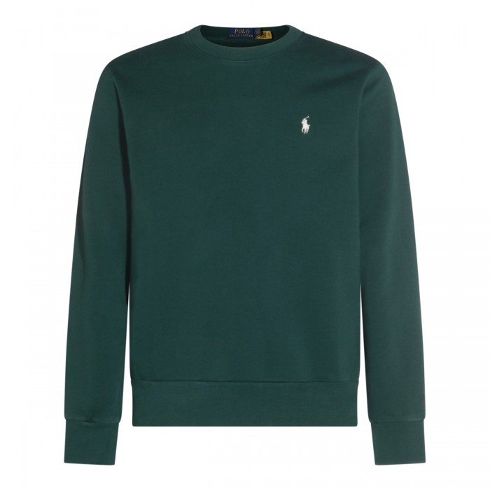 DARK GREEN COTTON SWEATSHIRT