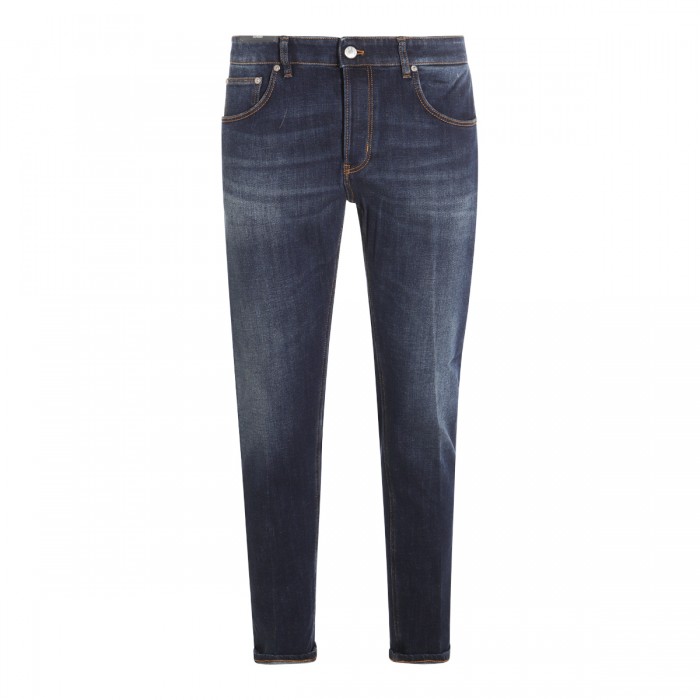 MID BLUE COTTON DENIM JEANS
