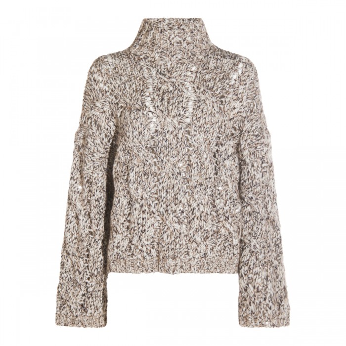 GREY AND BEIGE KNITWEAR