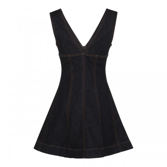 BLUE COTTON MINI DRESS 2