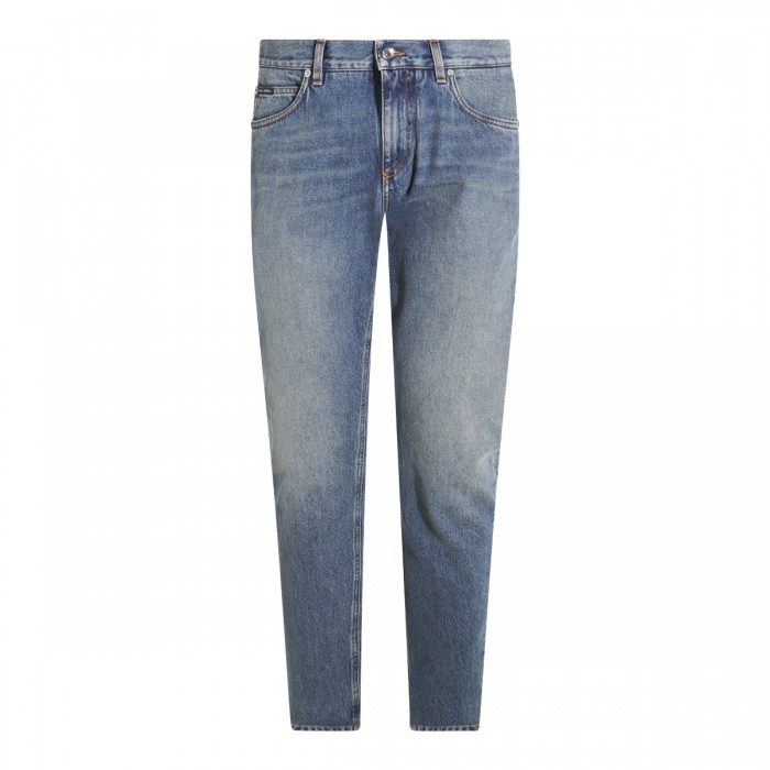 NAVY BLUE COTTON DENIM JEANS