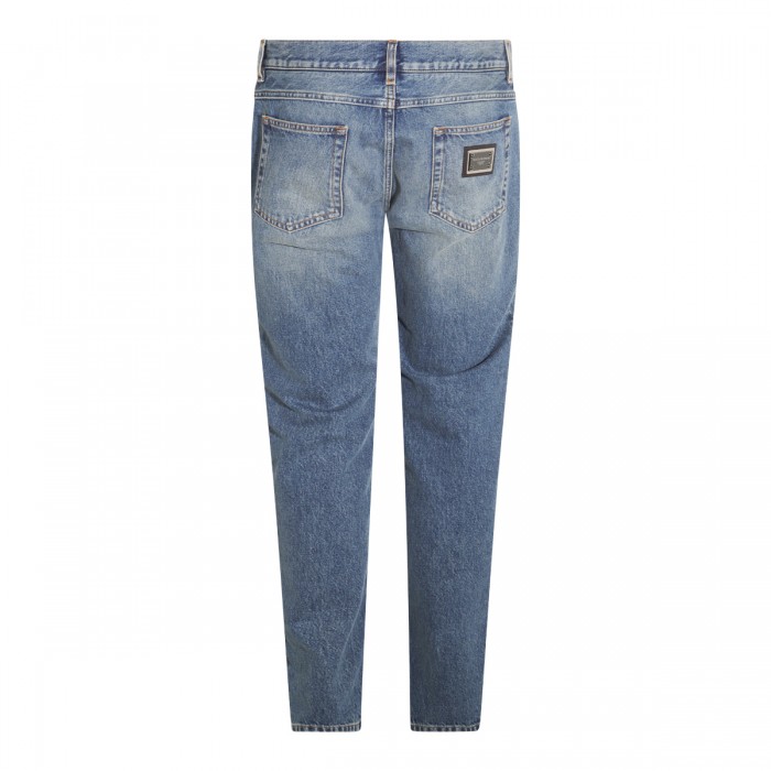 NAVY BLUE COTTON DENIM JEANS 2