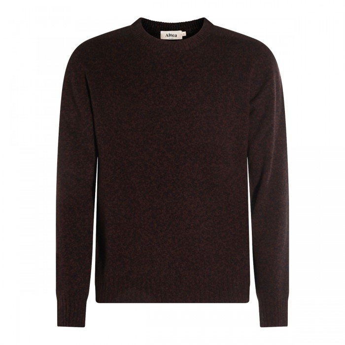 BROWN WOOL KNITWEAR