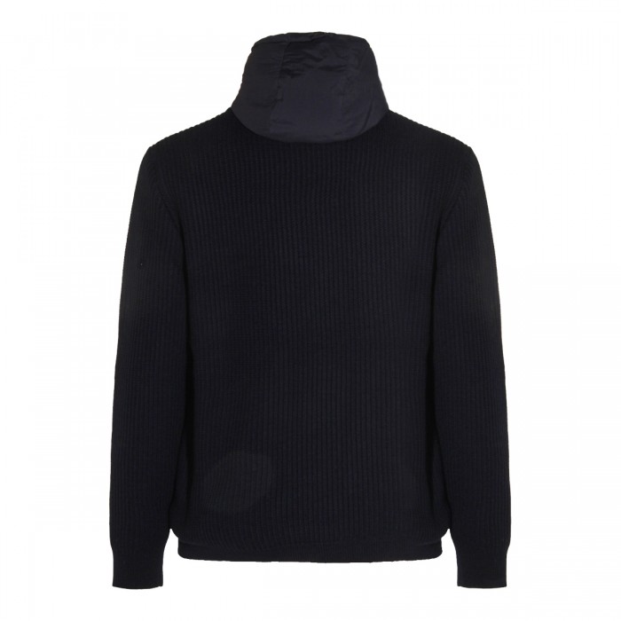 NAVY BLUE WOOL CASUAL JACKET 2