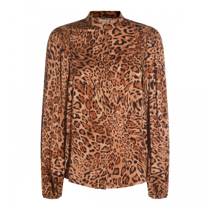 BROWN VISCOSE SHIRT