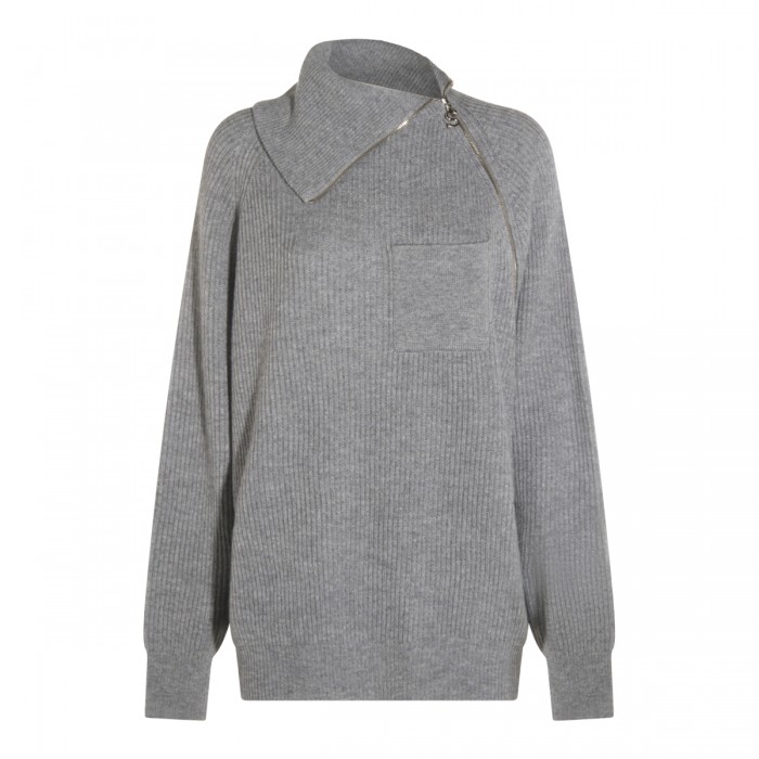GREY WOOL KNITWEAR