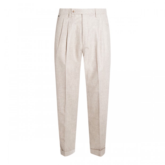 BEIGE WOOL PANTS