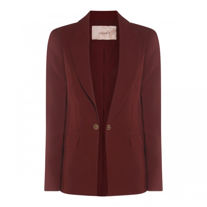 DARK RED VISCOSE BLAZER