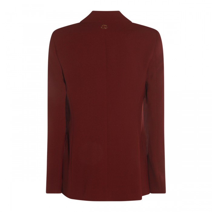 DARK RED VISCOSE BLAZER 2