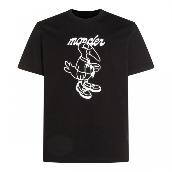 BLACK COTTON T-SHIRT