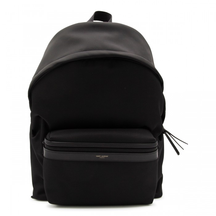 BLACK LEATHER BACKPACK