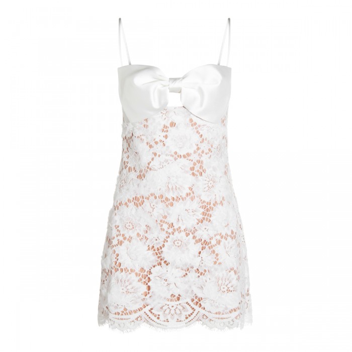 WHITE COTTON MINI DRESS