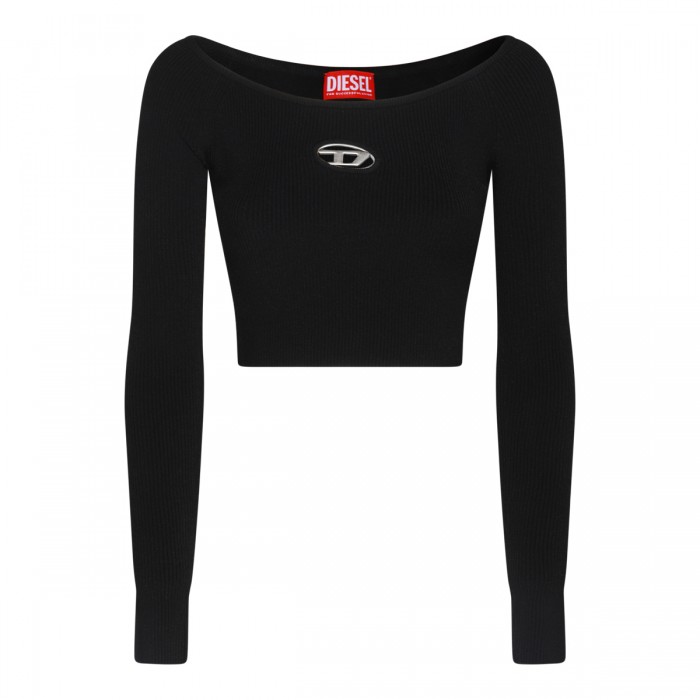 BLACK VISCOSE KNITWEAR